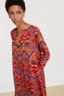Madhu Dress - Mathura Ikat Sugar Red