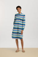 Camicia Lunga Nico - Kusama Checkdark Teal