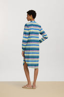 Camicia Lunga Nico - Kusama Checkdark Teal