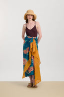 Pareo - Leopard Flower Teal