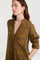 Radha Kaftan - Dragon Tiger Green Gold
