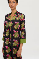 Radha Kaftan - Suiko Flower Black