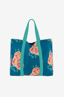 Borsa Shopping - Leopard Flower Teal
