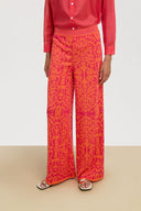 Pantaloni Theresa - Damask Design Orange