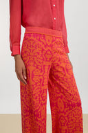 Pantaloni Theresa - Damask Design Orange