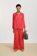 Pantaloni Theresa - Damask Design Orange