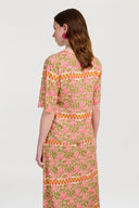 T Shirt Scollo A V - Japan Bounch Pink
