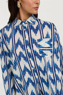 Camicia Ube -  Ikat Arrow Blue
