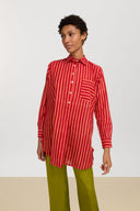 Camicia Ube - Mini Stripes Red