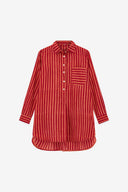 Ube Shirt - Mini Stripes Red