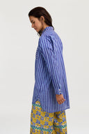 Camicia Ube - Mini Stripes Plumbago