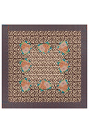 Telo Cotone 180X180Cm - Arabesque Corolla Natural Coffee