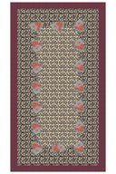 Telo Cotone 180X350Cm - Arabesque Corolla Natural Coffee