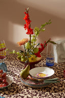 Telo Cotone 220X220Cm - Arabesque Corolla Natural Coffee