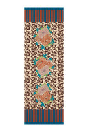 Tovaglietta Doppia Cotone 50X150Cm - Arabesque Corolla Natural Coffee