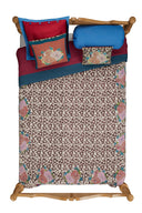 Trapunta Reversibile 250X270Cm - Arabesque Corolla Natural Coffee