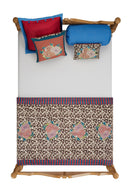 Trapunta Reversibile 110X180Cm - Arabesque Corolla Natural Coffee