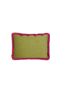 Federa Organza 35x50 cm - Leaves Green Purple