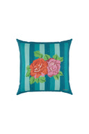 Cotton cushion cover 45x45 cm - Hima big flower turquoise