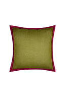 Federa Organza 60x60 cm - Leaves Green Purple
