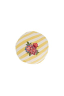 Lisa Corti x The Socialite Family - Cuscino Bomboloni Bold Rose Stripes Yellow