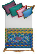 Reversible gudri 130x180 cm - Three flower pervinch
