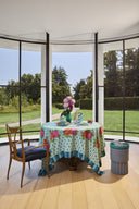 Telo Cotone 180x180 cm - Hima Big Flower Turquoise