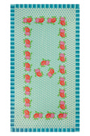Telo Cotone 180x350 cm - Hima Big Flower Turquoise