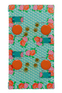 Telo Cotone 180x350 cm - Hima Big Flower Turquoise