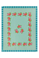 Telo Cotone 220x270 cm - Hima Big Flower Turquoise
