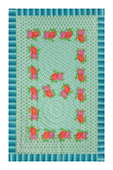 Trapunta Reversibile 180x270 cm - Hima Big Flower Turquoise