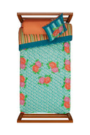 Trapunta Reversibile 180x270 cm - Hima Big Flower Turquoise