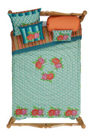 Trapunta Reversibile 220x270 cm - Hima Big Flower Turquoise