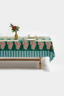 Cotton cloth 180x180 cm - Leopard stripes green