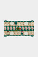 Cotton cloth 180x180 cm - Leopard stripes green