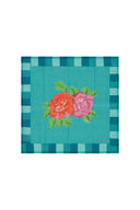 Tovagliolo Cotone 50x50 cm - Hima Big Flower Turquoise