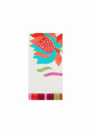 Tovagliolo Lino 50x50 cm - Japanese White Red Turquoise