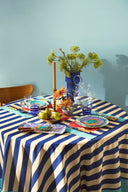 Telo Cotone 180X350Cm - Nizam Stripes Blue Natural