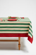 Telo Cotone 180X350Cm - Nizam Stripes Green Natural