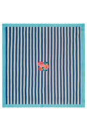 Telo Cotone 220X220Cm - Nizam Stripes Blue Natural
