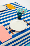 Telo Cotone 220X220Cm - Nizam Stripes Blue Natural