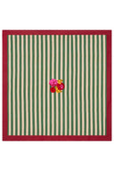 Telo Cotone 220X220Cm - Nizam Stripes Green Natural