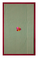 Telo Cotone 220X350Cm - Nizam Stripes Green Natural