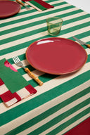 Telo Cotone 220X350Cm - Nizam Stripes Green Natural