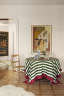 Telo Cotone 220X350Cm - Nizam Stripes Green Natural