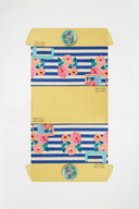 Tovaglietta Doppia Cotone 50X150Cm - Nizam Stripes Blue Natural