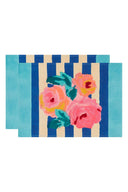Set Di 2 Tovagliette Cotone 35x48 cm - Nizam Stripes Blue Natural