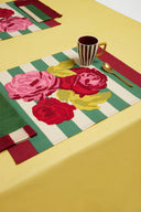 Set Di 2 Tovagliette Cotone 35x48 cm - Nizam Stripes Green Natural