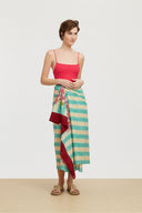 Pareo - Issimo X Lisa Corti Bouganville Stripes White Veronese