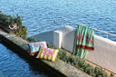 Sarong - Issimo X Lisa Corti Bougainvillea Stripes White Veronese